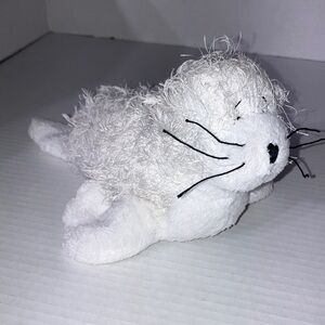 GANZ 2007 Webkinz  Fluffy‎ White Seal Plush 10” - no code
